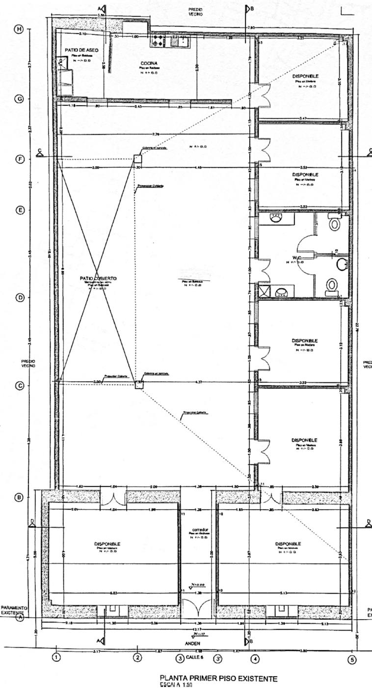 Plano de la planta del primer piso